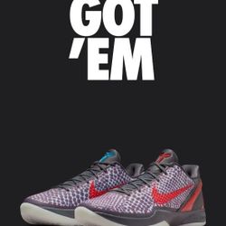 Kobe 6 Protro 3D Men's size 10