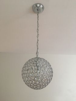 2 Chrome crystal balls lamps (10 inch )