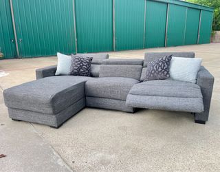 🔥 Zara Charcoal Dual Power Sofa – $400 🔥