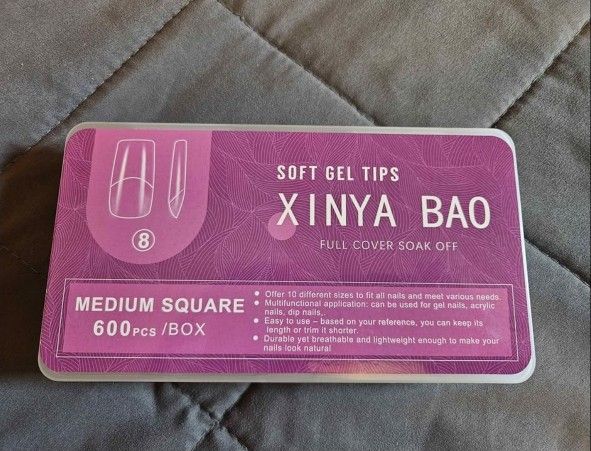 Soft gel nail tips medium square