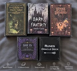 5 Tarot & Oracle Card Decks – New & Sealed