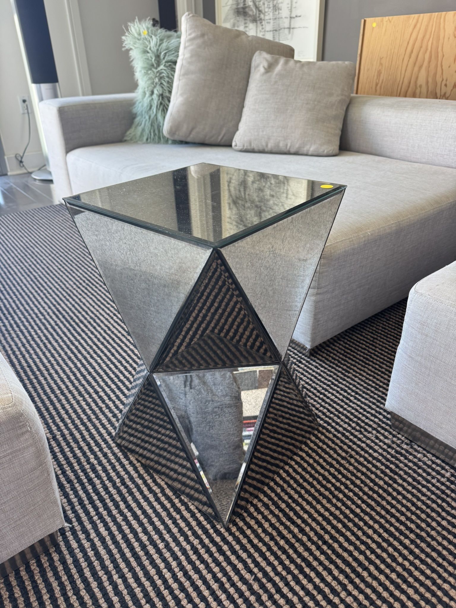 Mirrored accent table