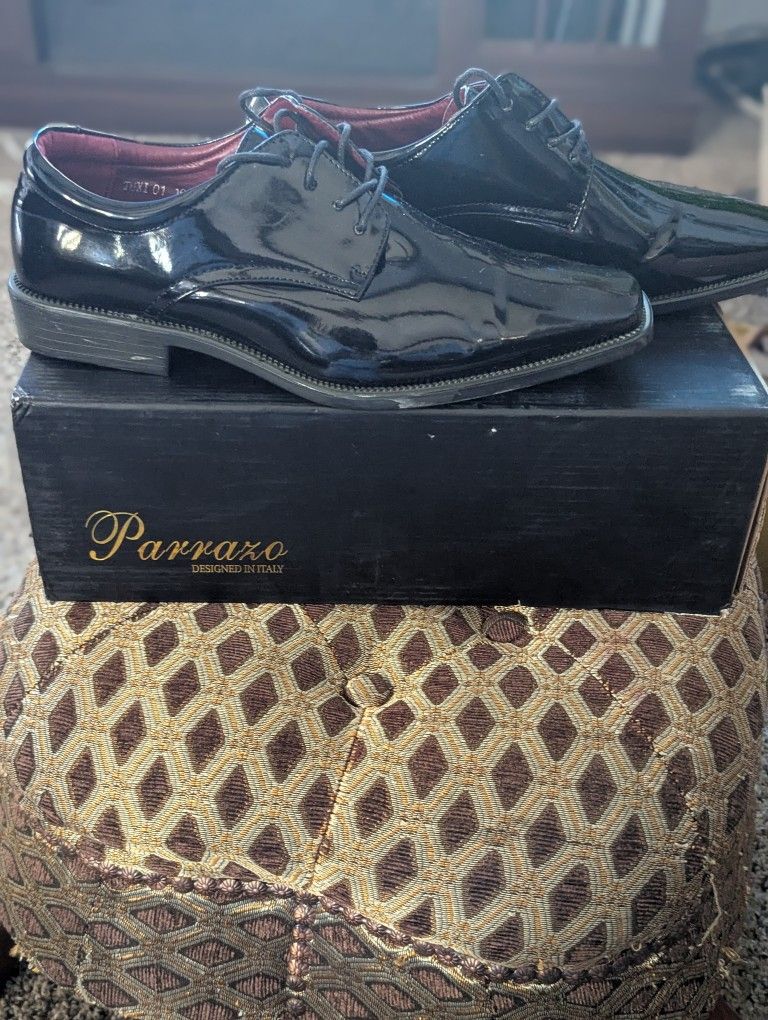 Parrazo designed In Iitaly Black Pantent Men's Shoe