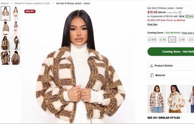 Fashion Nova Plaid Jacket