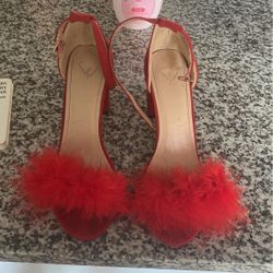 Red Furry Heels