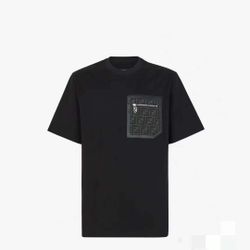 F  FF monogram pocket cotton T shirt men