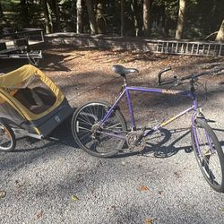 Specialized Trail Bike And Toddler Bike Trailer