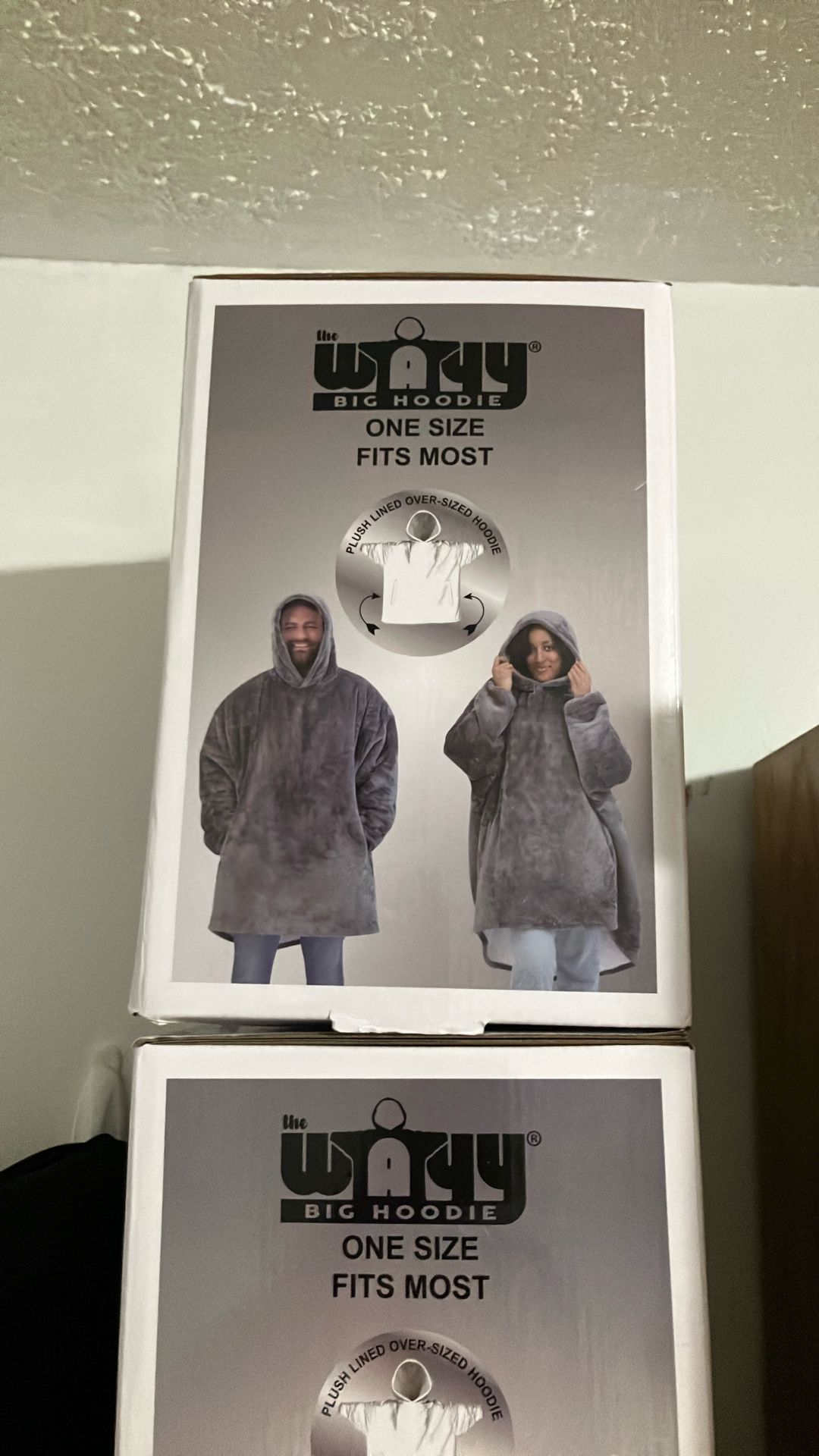 The Wavy Big Hoodie One Size Fits Most Color Grey