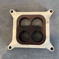 Edelbrock 4 Barrel Spacer Kit, 1 Inch Tall, With Delrin Separator, Ideal For Chevy SBC