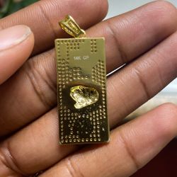 14k Gf 100 Dollar Bill Charm 