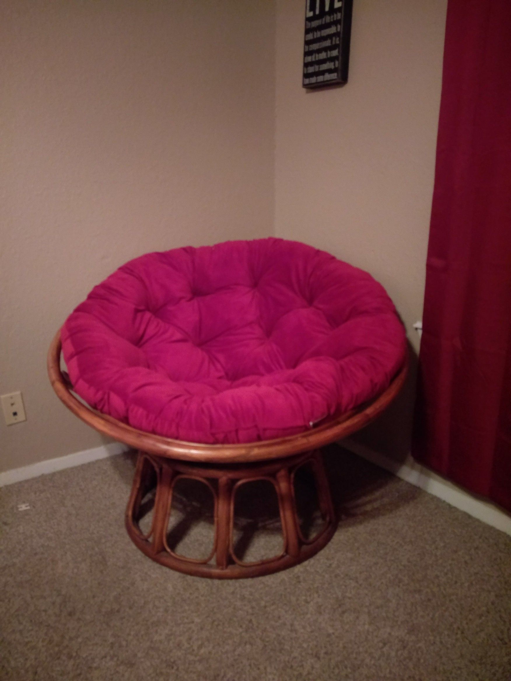 Papasan chair with new cushion