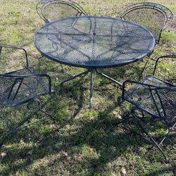 Mesa De Patio Con Cuatro Sillas 