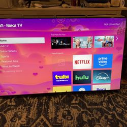 70 inch roku smart tv with wall mount brackets and sound bar