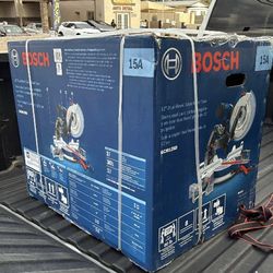Bosch 15 Amp 12 in. Corded Dual-Bevel Sliding Glide Miter Saw with 60 Tooth Saw Blade