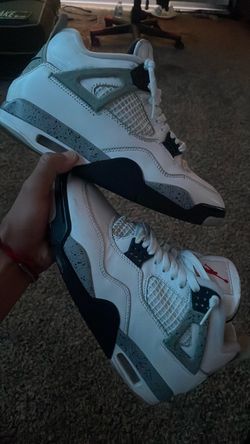 Jordan 4s white cement