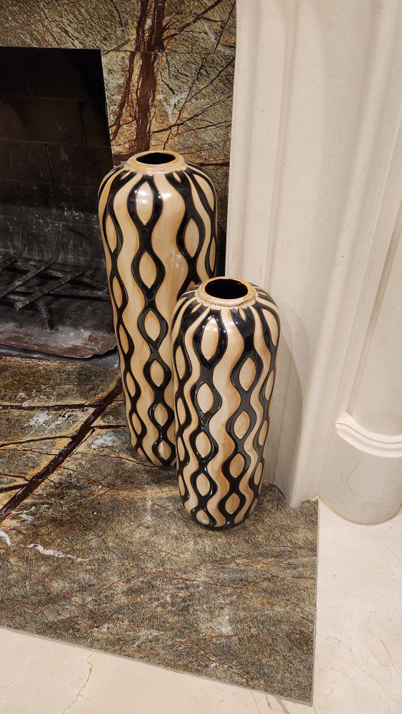 2 Designer Vases