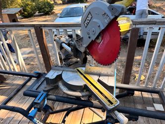 12 inch Ryobi meter saw with an extension table