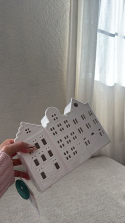 White Ceramic Houses - Xmas 