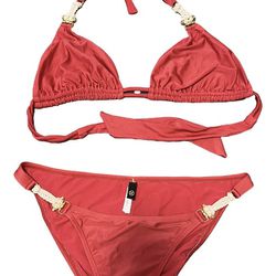 RARE ViX Paula Hermanny Nautical Rope Red Bikini