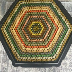 Custom Bottle Cap Epoxy Coffee Table