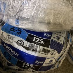 125 ft. 6/3 Black Stranded Romex SIMpull CU NM-B W/G Wire