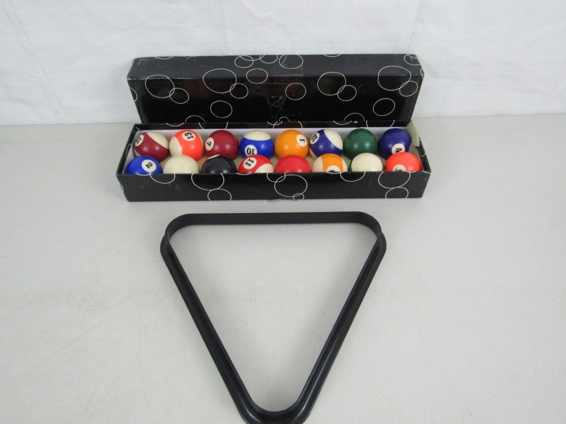 Pool Table Deluxe Sports Billiard Ball Set Standard Size 2 1/4" Inch