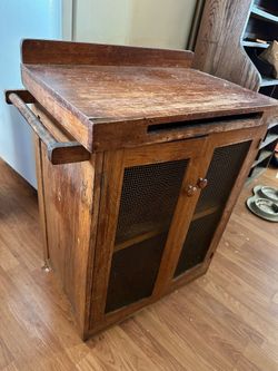 Vintage Hoosier-Style Kitchen Cabinet / Farmhouse Storage Cabinet