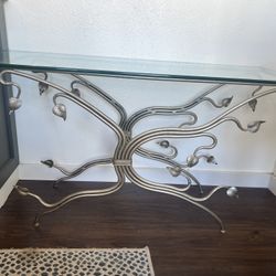 Glass/ Metal Entry Table 