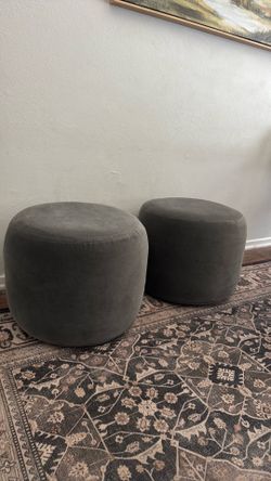 Set of gray stools
