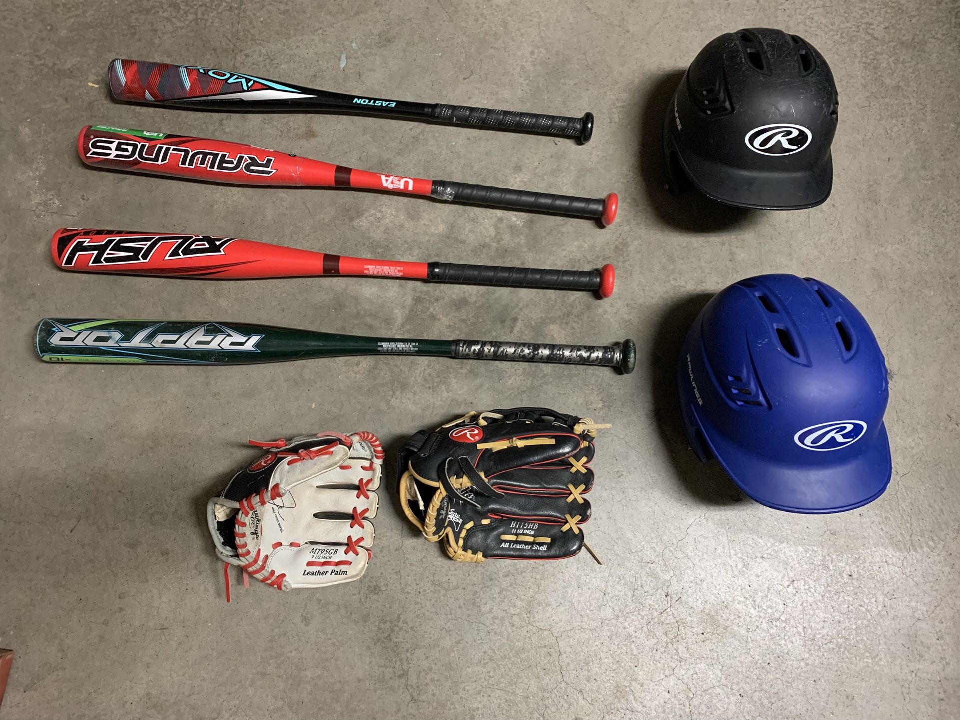 Youth Baseball Gear Set – Bats, Helmets, Gloves – All for $55!