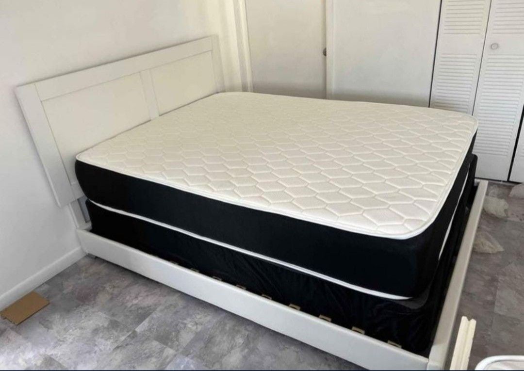 New Full Size Bed Frame With MATTRESS Platform Bed And Mattress NEW Bedroom Furniture Camas Nuevas