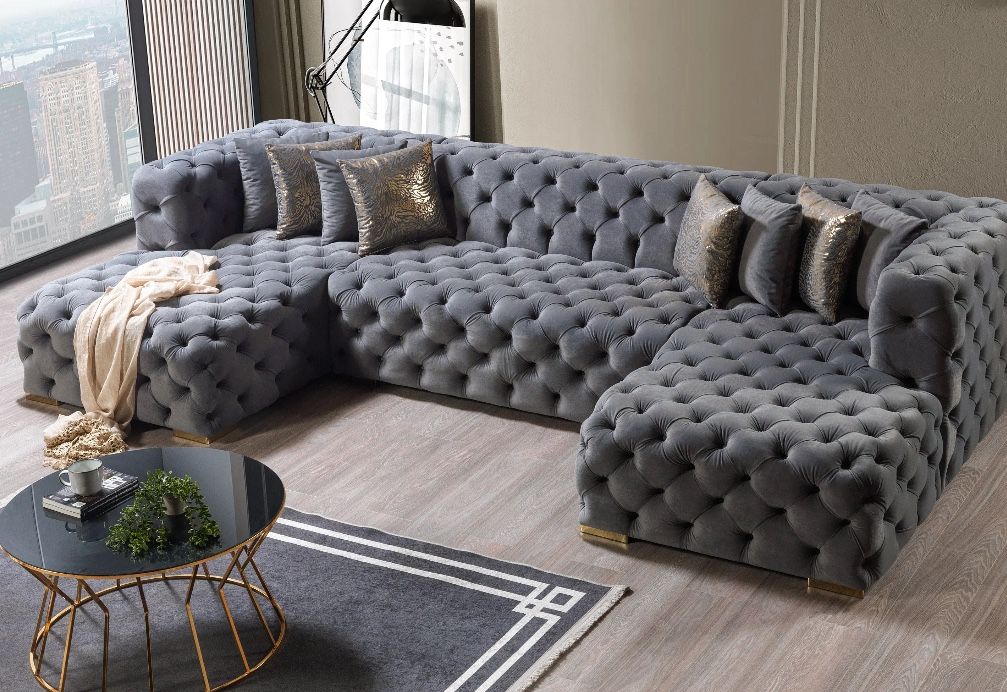Beautiful Bollywood Grey Sectional
