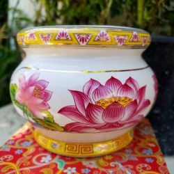 Incense Burner Bowl Pot Ceramic Incense Sticks Holder   Cone Incense Ash Catcher for Meditation Home Decor No. KJ0208 