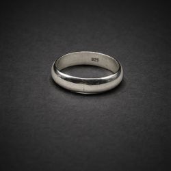 925 Sterling Silver Plain band Ring Size 14