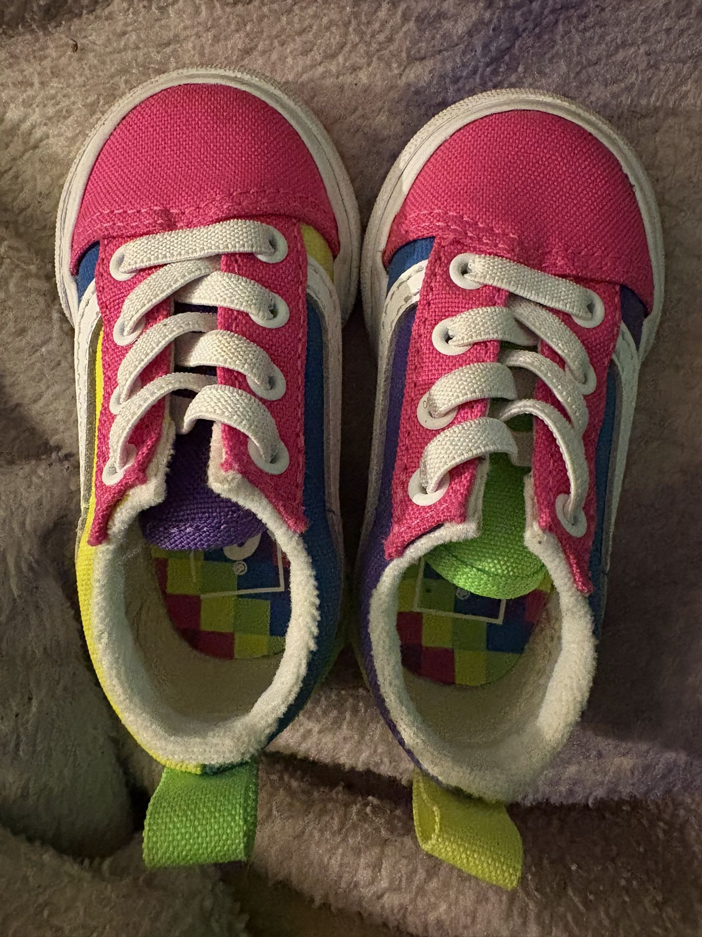 Multi-Color Van’s Trainers- Toddler Girls Size 4