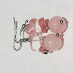 Pink Stone Earrings 
