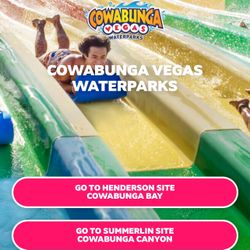 5 Tickets Cowabunga Bay Vegas Water Park For This Sunday July 28th 2024 