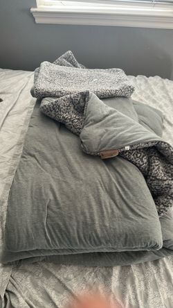Grey Koolaburra by UGG comforter Sherpa w/ shams