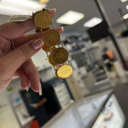 14k Coin Bracelet 