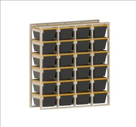 Tote storage shelves