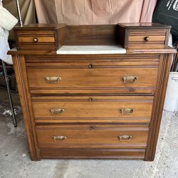 Antique Eastlake Walnut Dresser Chest 