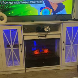 Fireplace TV Stand Shelf