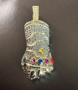 Thanos Infinity Gauntlet 18k Gold Plated / Yellow Gold Pendant