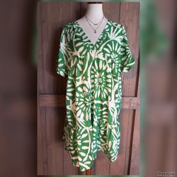 IZURIA • Green Boho Summer Dress (1X)