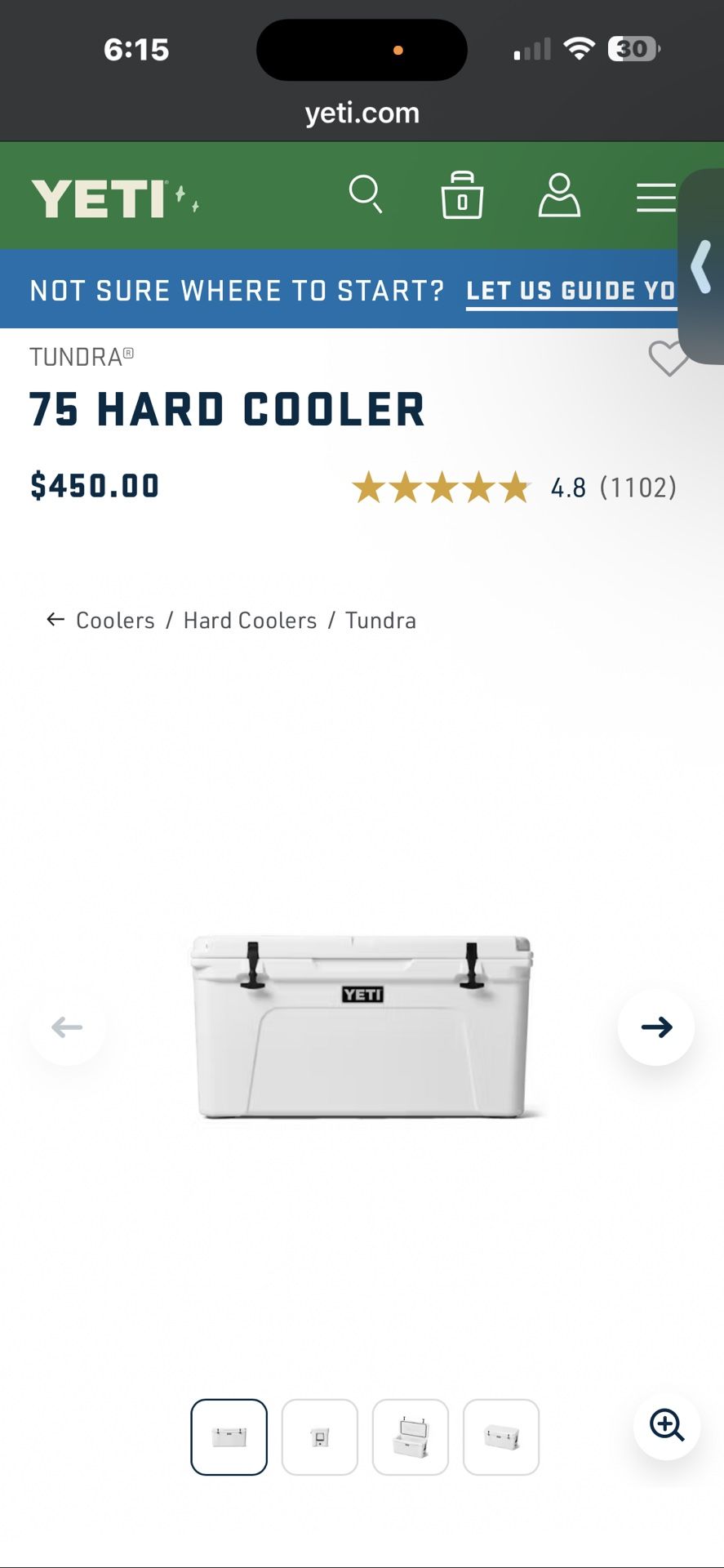 YETI TUNDRA 75, NEW, UNUSED!