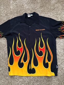 Flame button up shirt