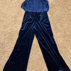 Blue Velvet Disco Dress