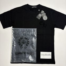 Black Rhinestone Chrome Hearts Tee