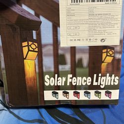 8 Solar Powered Fence Lights