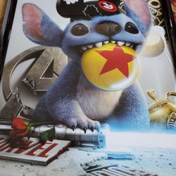 Framed Disney Lilo and Stitch Poster